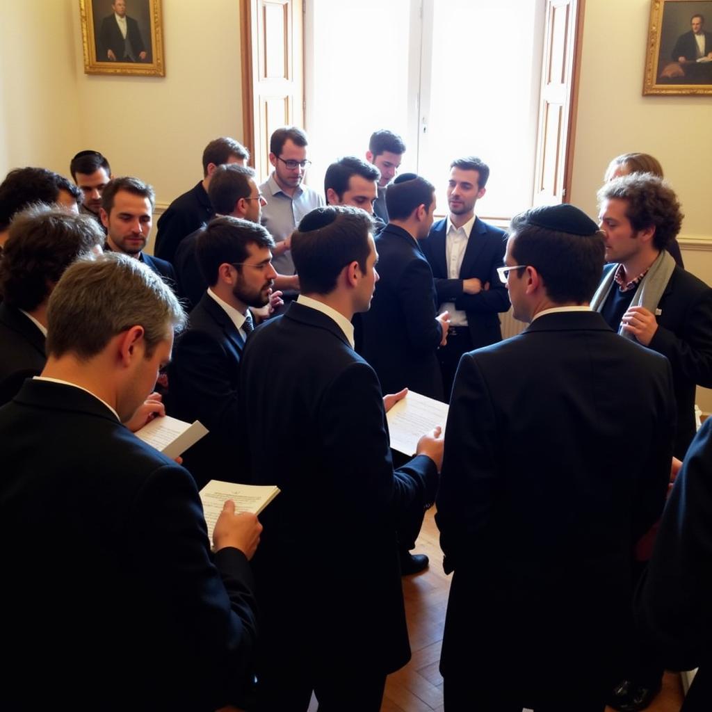 Buổi cầu nguyện tại Chabad Lubavitch Barcelona