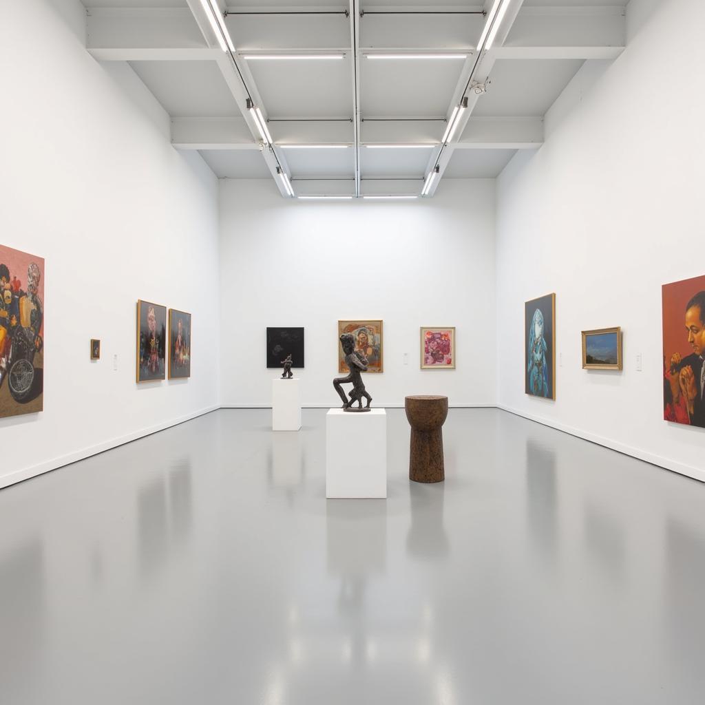 Contemporary Art Gallery Interior in Barcelona