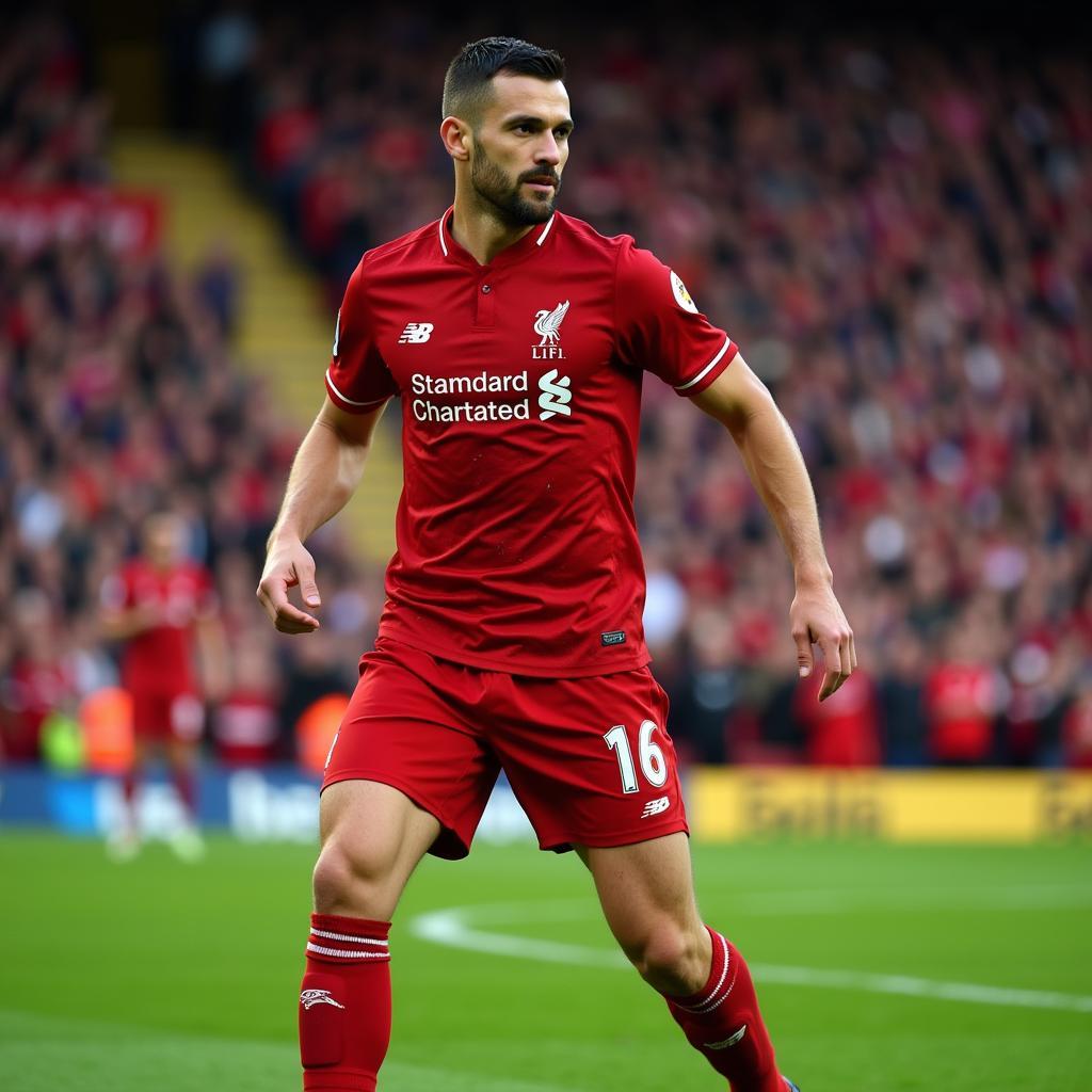 Dejan Lovren trong màu áo Liverpool