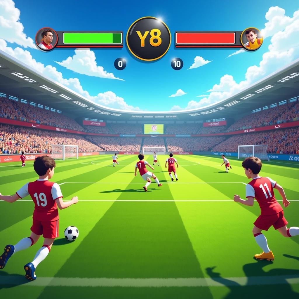 Trải nghiệm game đá bóng Y8 trực tuyến