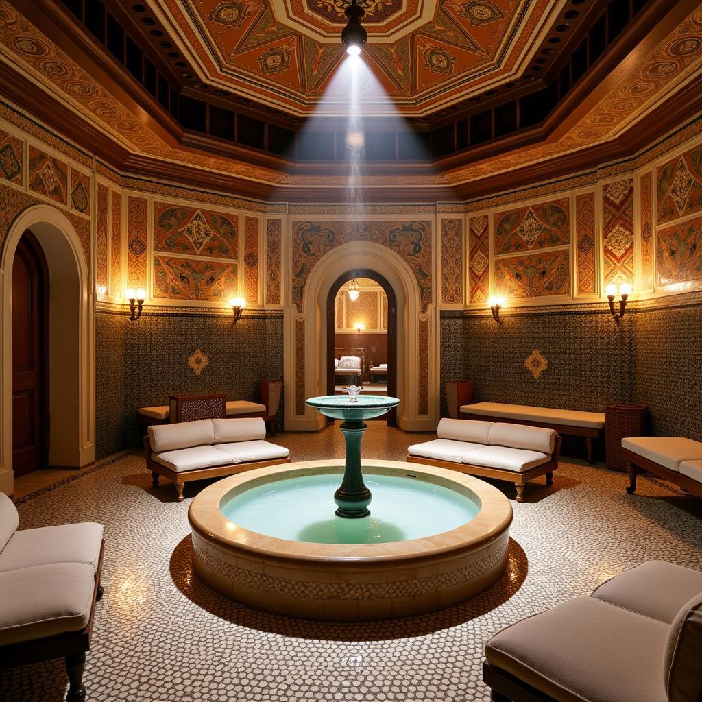 Luxurious Interior of a Hammam in Barcelona