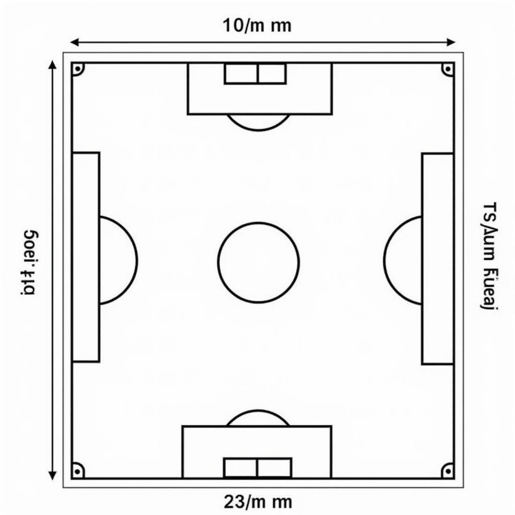 Kích thước sân bóng đá 11 người tiêu chuẩn FIFA