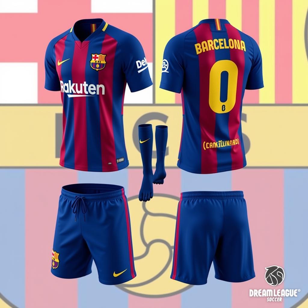 Bộ kit thứ ba của Barcelona trong Dream League Soccer 2018