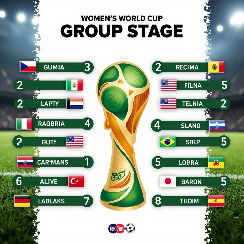 Lịch thi đấu vòng bảng World Cup nữ