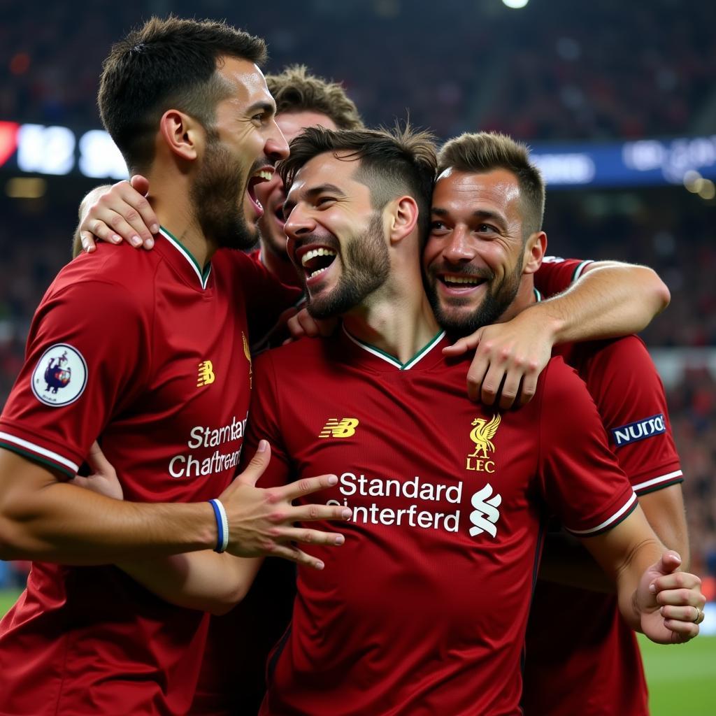 Niềm vui chiến thắng của Liverpool